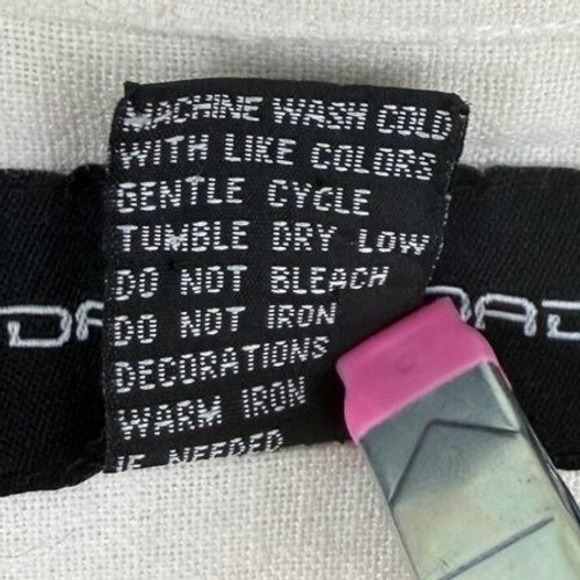 Vintage Damani Dada Mens Linen Casual Button Up Shirt Size L White Baggy Y2K 90s - Picture 8 of 10